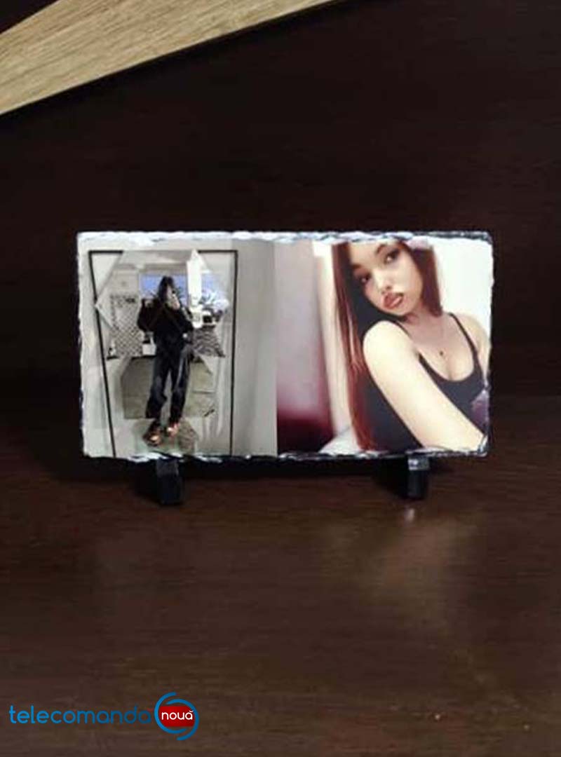 Placa ardezie 22 x 12 cu doua poze - imagine 2