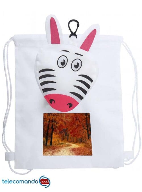 Rucsac cu poza ta  cu Zebra